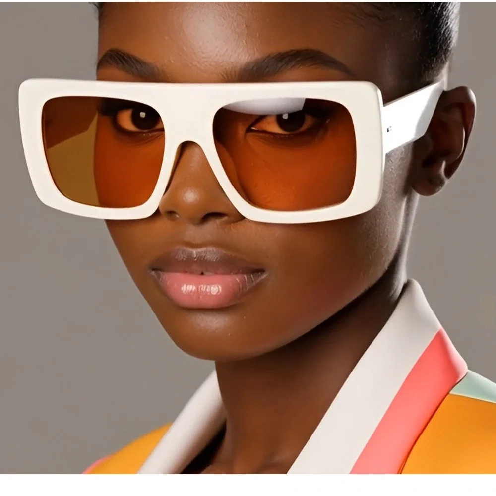 Oversized XL Square Sunglasses Fashion Bold Frame Women Trendy Sun Glasses Gafas